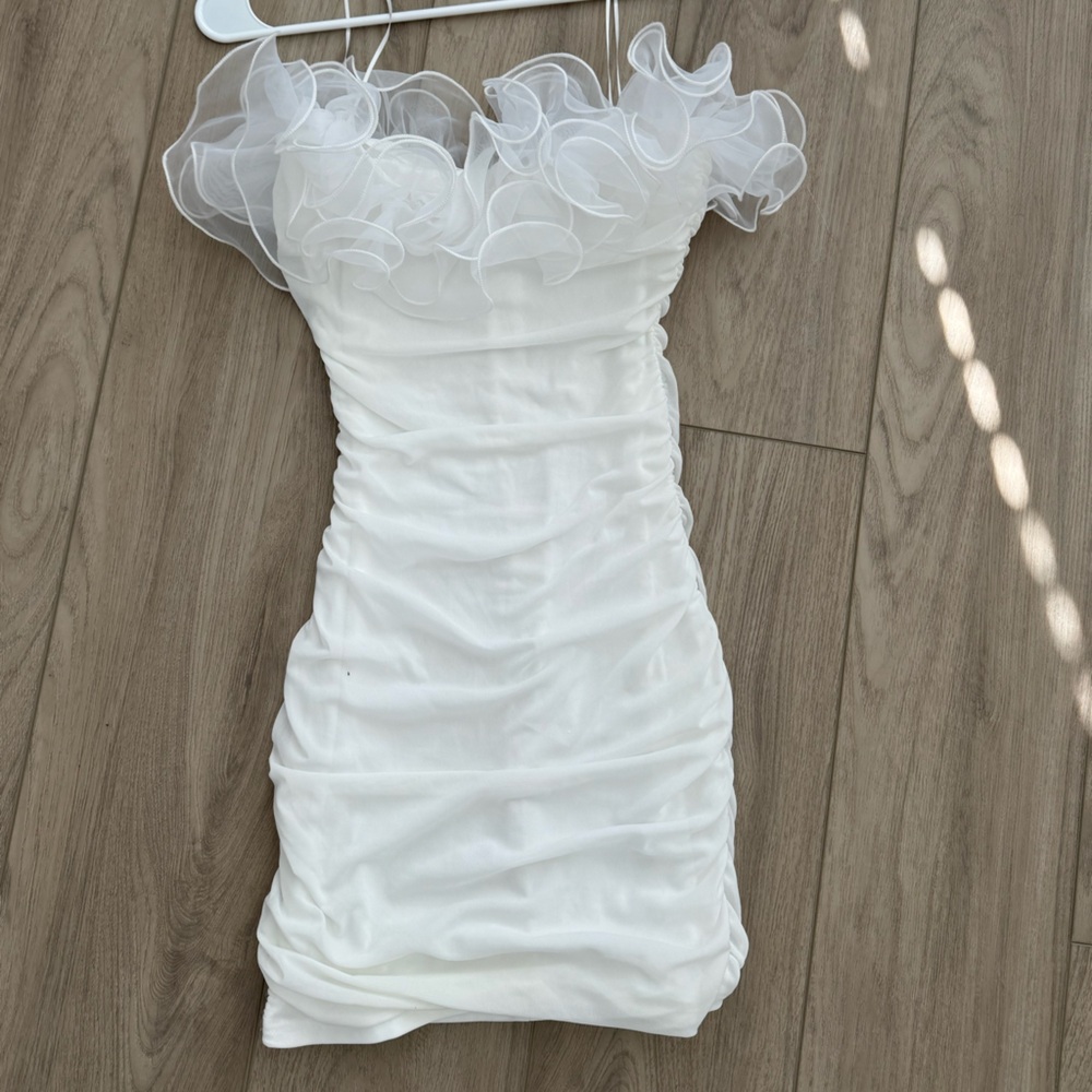Windsor White Ruffled Dress